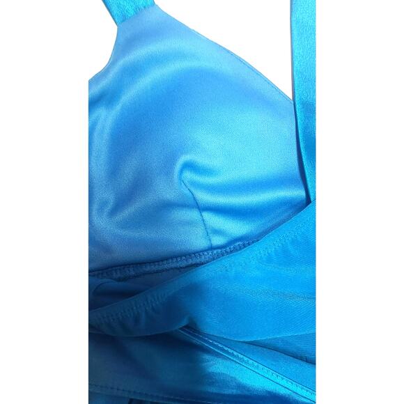 Y2K 90s Taboo bright Blue women's size medium A-line mini dress - Picture 8 of 9